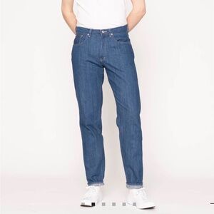 Naked & Famous Easy Guy‎ High Noon Selvedge Indigo Blue Jeans Men's 30x31 Denim